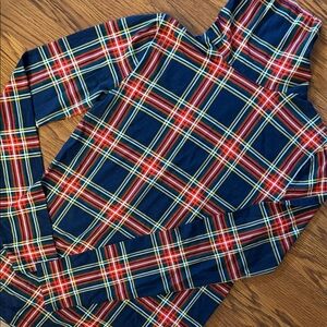 J. crew Tartan Plaid Turtleneck Long Sleeve Top